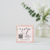 Dusty Pink QR Code Wedding Begleitkarte (Stehend Vorderseite)