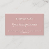 Dusty pink QR customer client appointment card Rabattkarte (Vorderseite)