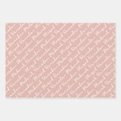 Dusty Pink Ramadan Calligraphy Masjid Pattern Geschenkpapier Set (Vorderseite)