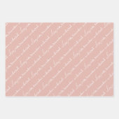 Dusty Pink Ramadan Mubarak Bilingual Geschenkpapier Set (Vorderseite 2)