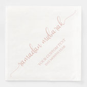 Dusty Pink Ramadan Mubarak Calligraphy Custom Serviette (Vorderseite)