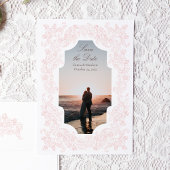 Dusty Pink Romantic Baroque Foto Save The Date