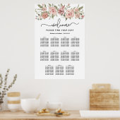 Dusty Pink Rose 11-Tisch Hochzeitstabelle Poster (Küche)