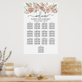 Dusty Pink Rose 13-Tisch Hochzeitstabelle Poster (Küche)