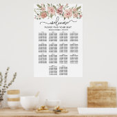 Dusty Pink Rose 14-Tisch Hochzeitstabelle Poster (Küche)