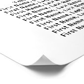 Dusty Pink Rose 16-Tisch Hochzeitstabelle Poster (Ecke)