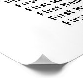 Dusty Pink Rose 4-Tisch Hochzeitstabelle Poster (Ecke)