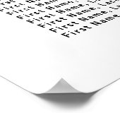 Dusty Pink Rose 9-Tisch Hochzeitstabelle Poster (Ecke)