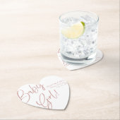 Dusty Pink/Rose Baby Girl Babydusche Herz Untersetzer (Vor Ort)