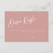 Dusty Pink/Rose Babydusche Windelwaschkarte (Vorderseite)