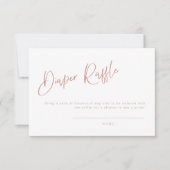 Dusty Pink/Rose Babydusche Windelwaschkarte (Vorderseite)