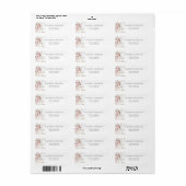 Dusty Pink Rose Blush Floral Return Address Label (Vorne)