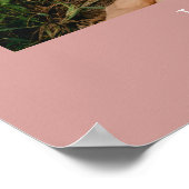 Dusty Pink/Rose Boho Foto Babydusche Begrüßung Poster (Ecke)