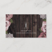Dusty Pink Rose Chic Salon Haare Stylistische Sche Visitenkarte (Rückseite)
