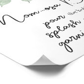 Dusty Pink Rose Eine Girl Baby Dusche Mama Osa Bar Poster (Ecke)