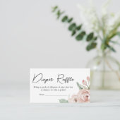 Dusty Pink Rose Es ist ein Girl Diaper Raffle Begleitkarte (Stehend Vorderseite)