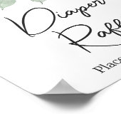 Dusty Pink Rose Es ist ein Girl Diaper Raffle Poster (Ecke)