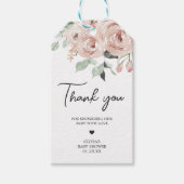 Dusty Pink Rose Es ist ein Mädchen-Baby-Dusche Lie Geschenkanhänger (Vorderseite)