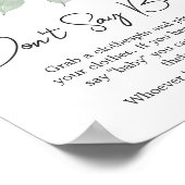 Dusty Pink Rose Es ist ein Mädchen Don't Say Baby Poster (Ecke)