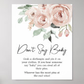 Dusty Pink Rose Es ist ein Mädchen Don't Say Baby Poster (Vorne)