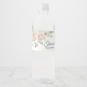 Dusty Pink Rose Es ist eine Girl Baby Dusche Wasserflaschenetikett (Vorderseite)