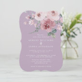 Dusty Pink Rose Fair Orchid Wedding Einladung (Stehend Vorderseite)