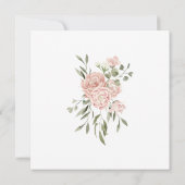 Dusty Pink Rose Floral Gold Save the Date (Rückseite)