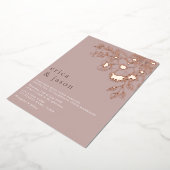 Dusty Pink Rose Gold Foil Wedite Folieneinladung (Gedreht)