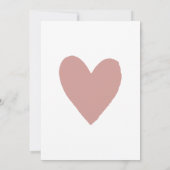 Dusty Pink/Rose Herzklopfen Brautparty Einladung (Rückseite)