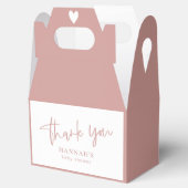 Dusty Pink/Rose Kinderdusche danke Geschenkschachtel (Geöffnet)