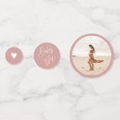 Dusty Pink/Rose Kinderdusche nach Maß Konfetti (Vorderseiten)