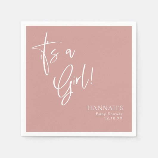 Dusty Pink/Rose Kinderdusche Serviette (Vorderseite)