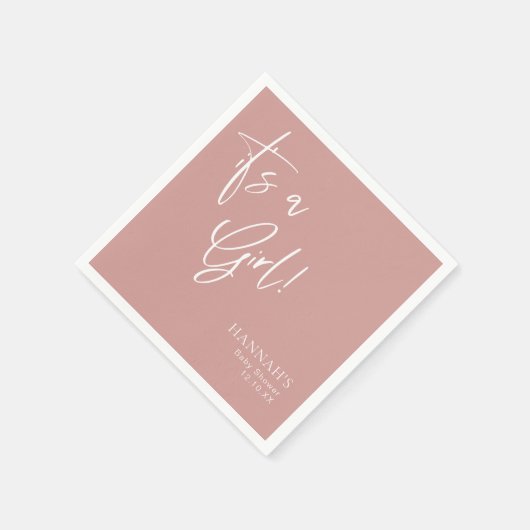 Dusty Pink/Rose Kinderdusche Serviette (Ecke)