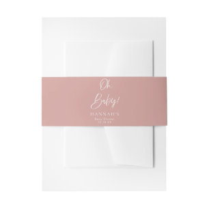 Dusty Pink/Rose Oh Baby-Dusche Einladungsbanderole