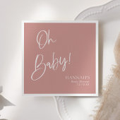Dusty Pink/Rose Oh Baby-Dusche Serviette