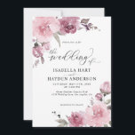 Dusty Pink Rose Pastel Floral Mauve Blume Hochzeit Einladung<br><div class="desc">Diese elegante,  blumenfarbene Hochzeitseinladung ist mit handgemalten Aquarellfarben-Blume in staubigen Rose-Rosa mit Grünpflanzen und moderner Kalligraphie-Schrift ausgestattet. Schöne romantische staubige Rose und rosafarbene Blütenhochzeit. Sie können die Formulierung,  den Stil,  die Farbe und die Größe des Schriftartes vor und hinter der Einladung personalisieren. Bitte kontaktieren Sie mich für passende Artikel.</div>