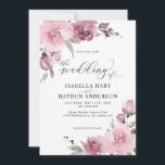 Dusty Pink Rose Pastel Floral Mauve Blume Hochzeit Einladung<br><div class="desc">Diese elegante,  blumenfarbene Hochzeitseinladung ist mit handgemalten Aquarellfarben-Blume in staubigen Rose-Rosa mit Grünpflanzen und moderner Kalligraphie-Schrift ausgestattet. Schöne romantische staubige Rose und rosafarbene Blütenhochzeit. Sie können die Formulierung,  den Stil,  die Farbe und die Größe des Schriftartes vor und hinter der Einladung personalisieren. Bitte kontaktieren Sie mich für passende Artikel.</div>