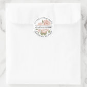 Dusty Pink Rose Rücksendeadresse Runder Aufkleber (Tasche)