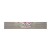 Dusty Pink Rose Rustic Country Wood Wedding Einladungsbanderole (Flach)
