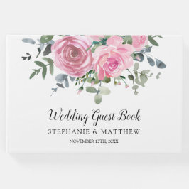 Dusty Pink Roses Eukalyptus Botanische Hochzeit Gästebuch