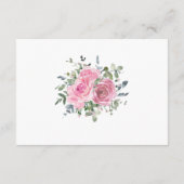 Dusty Pink Roses Eukalyptus Wedding Details Begleitkarte (Rückseite)