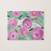 Dusty Pink Roses im Hübschen Garten Puzzle (Horizontal)