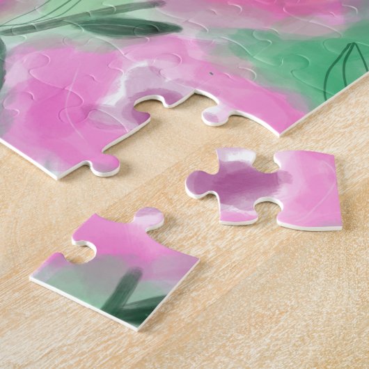 Dusty Pink Roses im Hübschen Garten Puzzle (Seite)