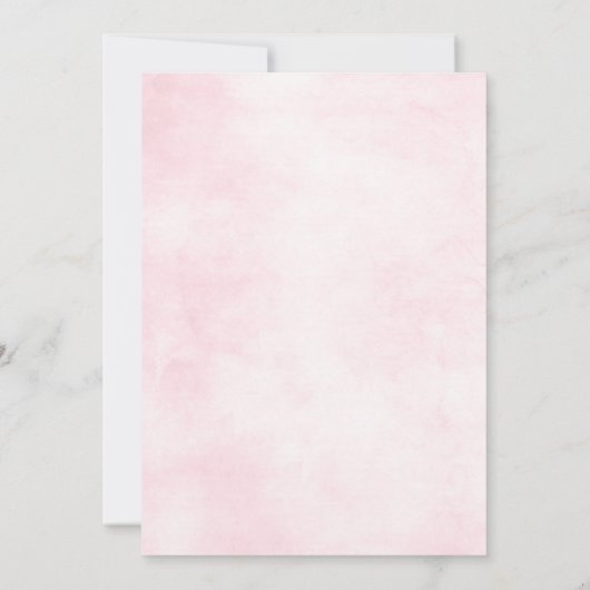 Dusty Pink Roses Mittelsommer Floral Save the Date (Rückseite)