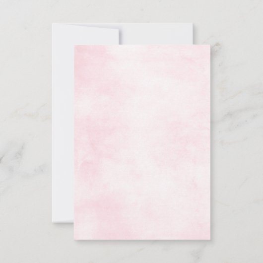 Dusty Pink Roses Mittsommer Blumenblüte RSVP Karte (Rückseite)