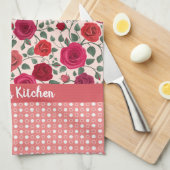 Dusty Pink Roses Personalisiert Geschirrtuch (Viertel Falte)