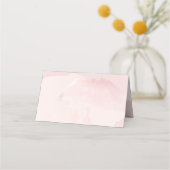 Dusty Pink Roses Wasserfarbe Platzkarte (Rückseite)