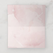 Dusty Pink Roses Wasserfarbe Platzkarte (Innenseite Aufgefaltet)