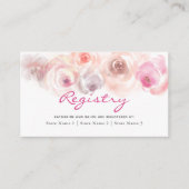 Dusty Pink Roses Watercolor Gift Registry Begleitkarte (Vorderseite)