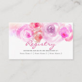 Dusty Pink Roses Watercolor Gift Registry Begleitkarte (Vorderseite)